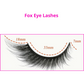 Fox Eye Eyelashes, Natural Look, Mink Furry Cat Eye Eyelashes, Angel Wing Eyelashes Extended Strip Eyelashes 3D 16mm Lashes,