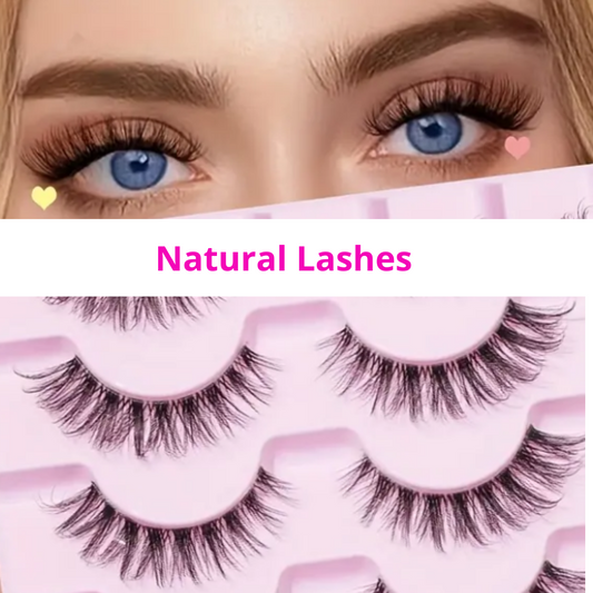Natural Style Transparent Stem False Eyelashes, Natural Look3D